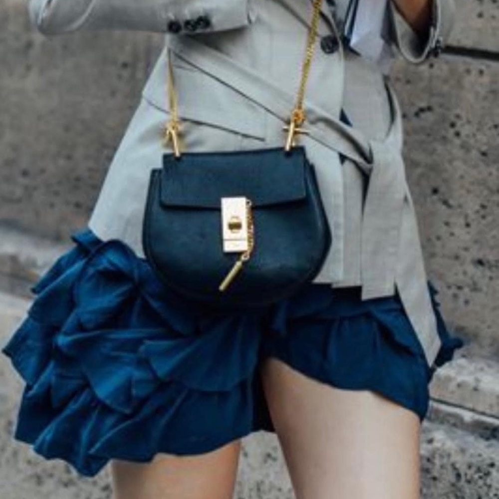 Chloe Drew Mini Navy Crossbody Bag